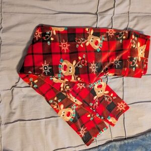 No Boundaries Women's Red Plaid Reindeer Leggings Velvet/Velour Size Small